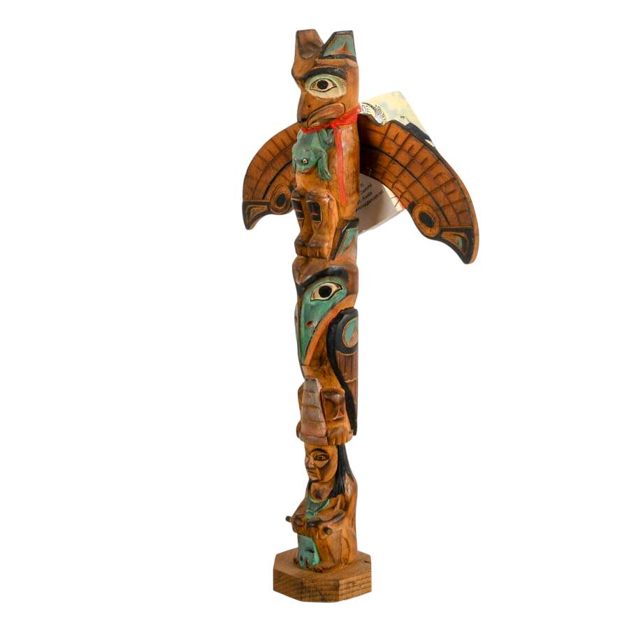 Alaska Black Diamond "Shaman's Daughter" Wooden Totem Figure-2
