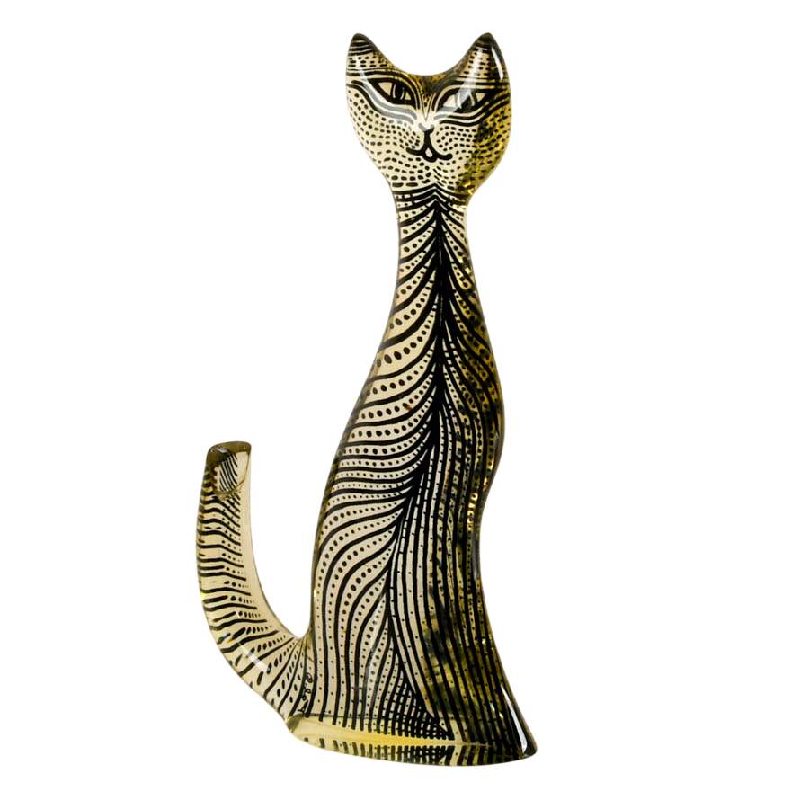 Brazilian Op Art Lucite Cat Sculpture by Abraham Palatnik-2