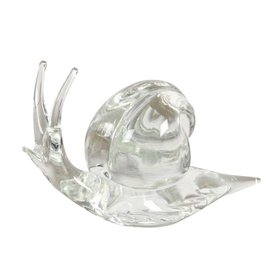 Murano-Style Hand Blown Art Glass Snail Sculpture-3