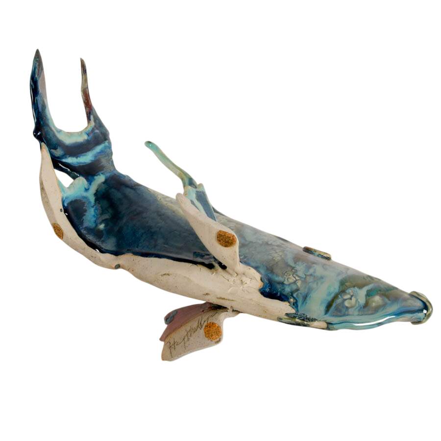 Signed Harry Guthrie Phillips Ceramic Fish Sculpture-6