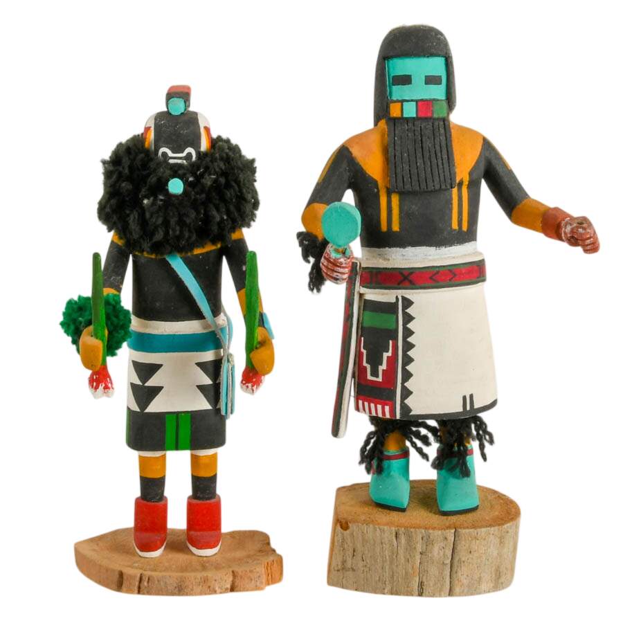 Pair of Signed Hopi and Zuni Warriors-1