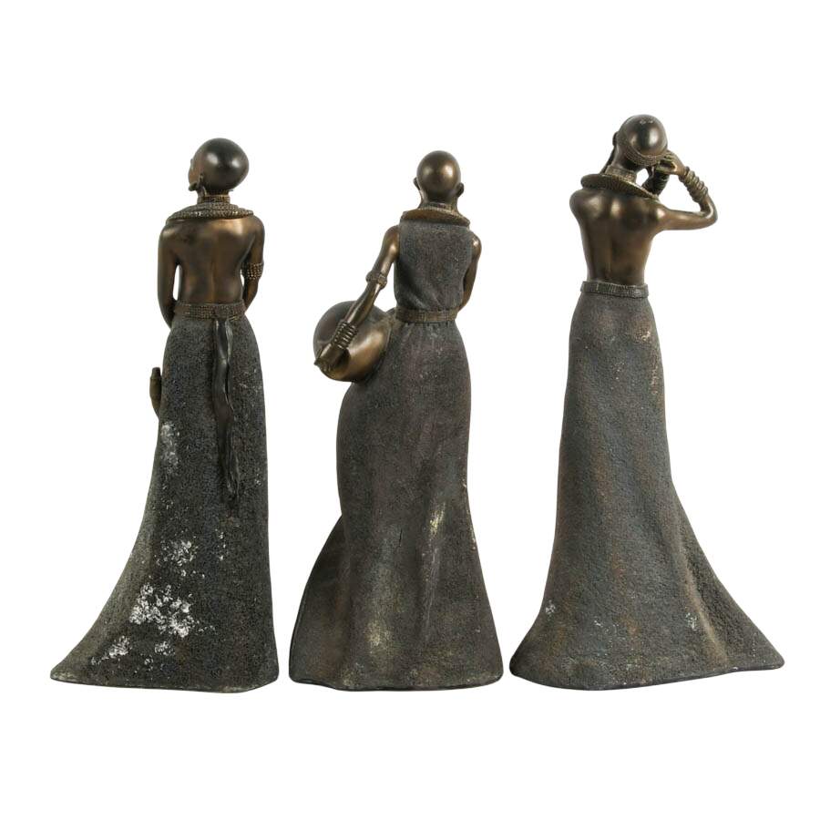 Set of Three Soul Journeys Maasai Collection Resin Figures by Stacey Bayne-4