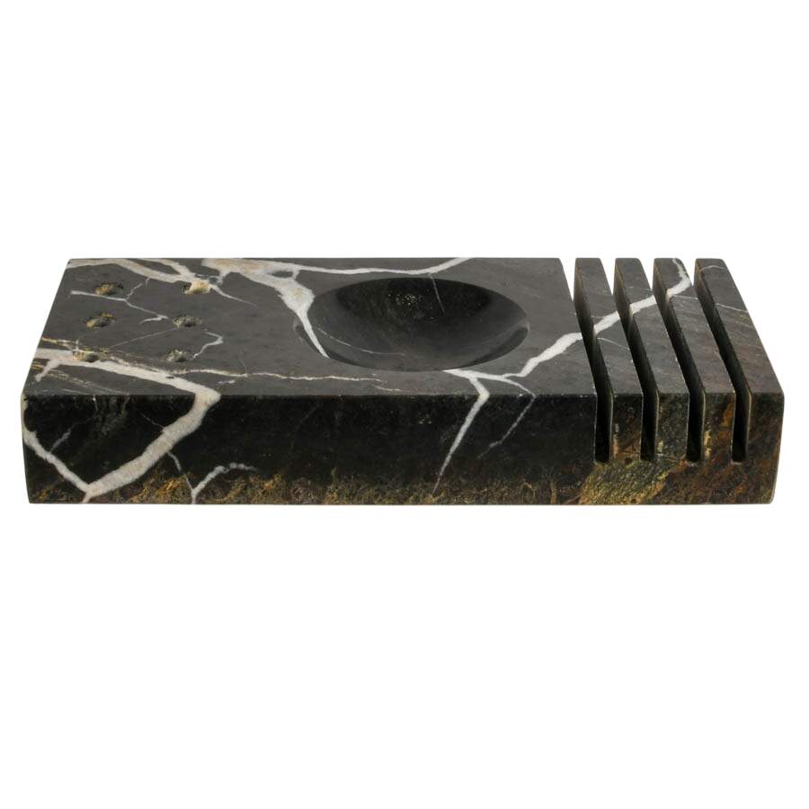 Black Marble Inkwell and Letter Set-6
