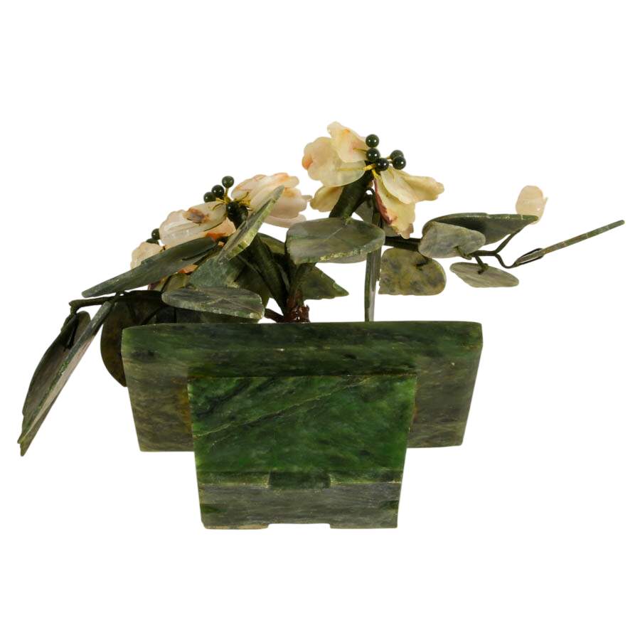 Vintage Chinese Carved Jade Bonsai Tree-9