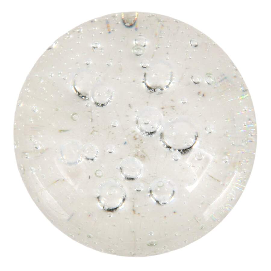 Hand-Blown Glass Paperweight with Infused Floating Bubbles-5
