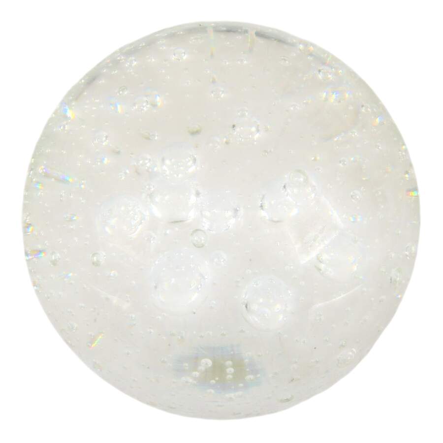 Hand-Blown Glass Paperweight with Infused Floating Bubbles-2