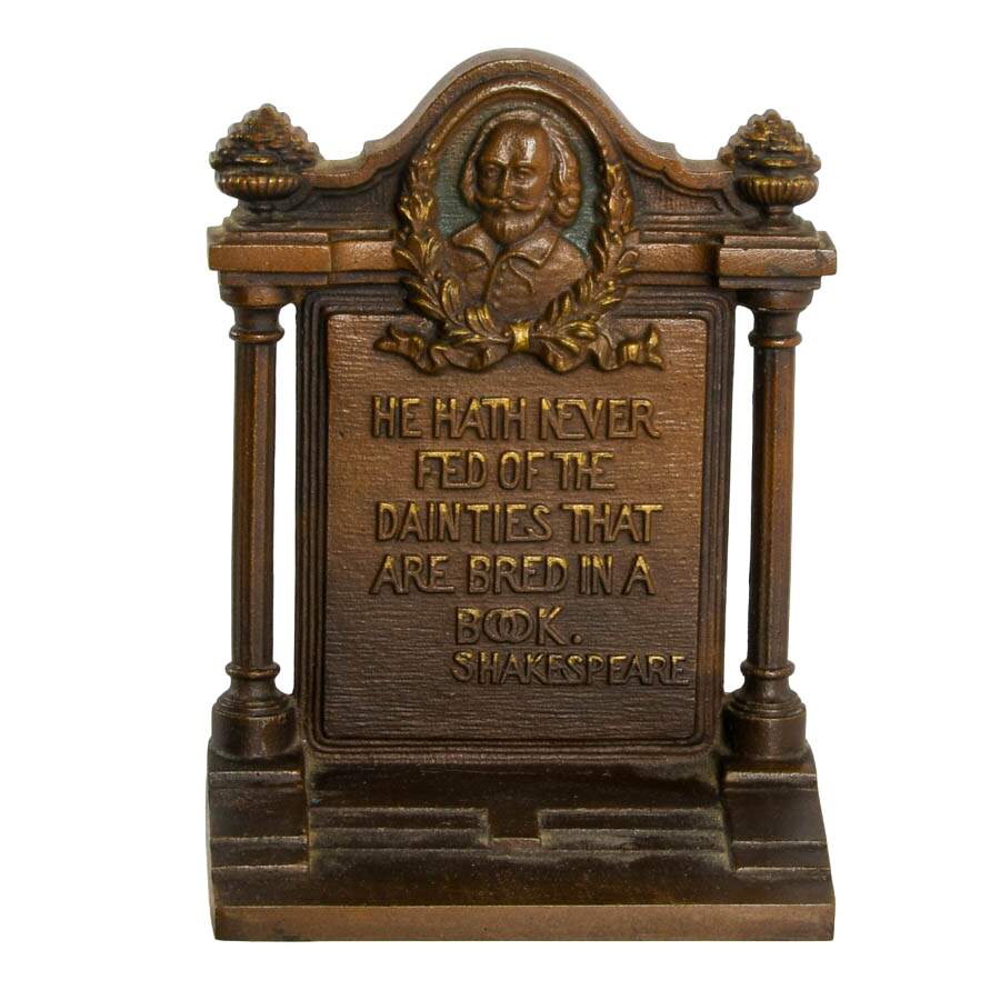 Literary Trio Cast Iron Bookends by Bradley & Hubbard-4