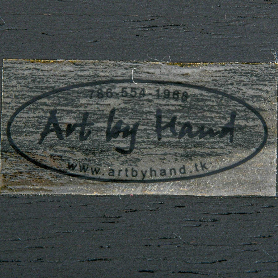 Hand-Painted Ornamental Wood Serving Tray by Art by Hand-2