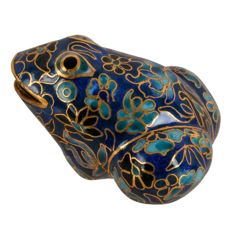 Two-Piece Chinese Brass Cloisonné Pieces-4