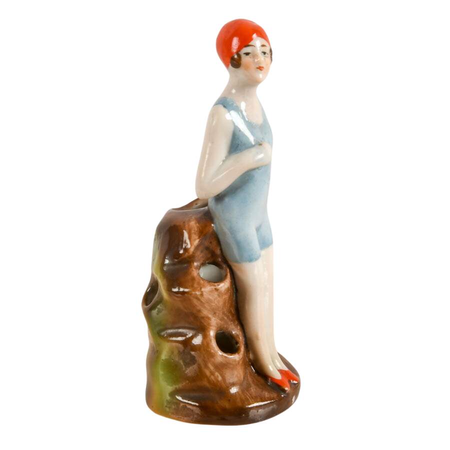 Art Deco Bathing Beauty Hat Pin Holder-4