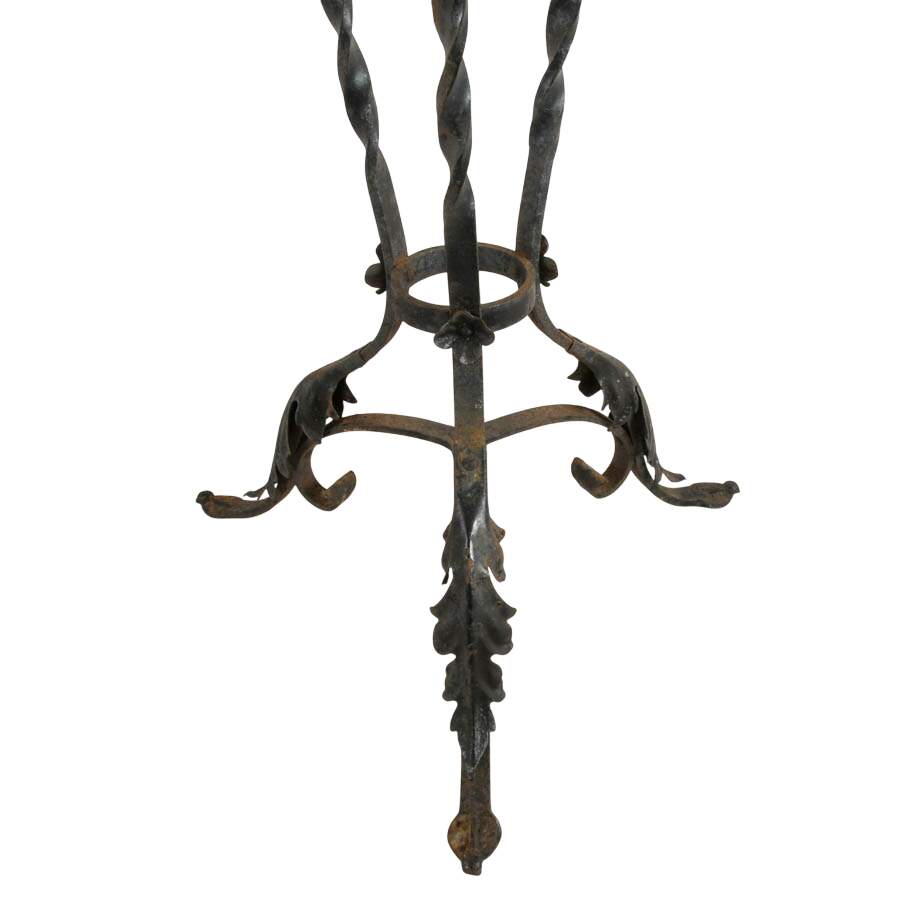 Early 20th Century Wrought Iron Plant Stand-5