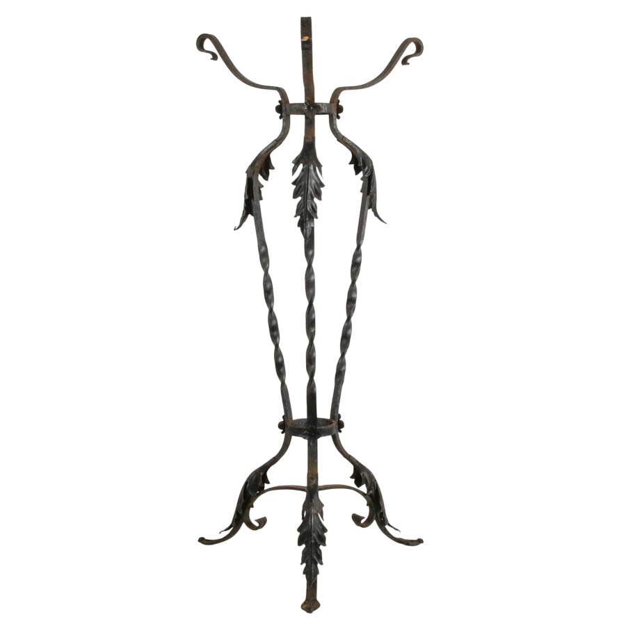 Early 20th Century Wrought Iron Plant Stand-2