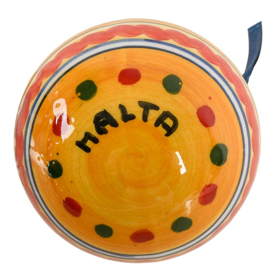 5 Hand-Painted Maltese Geometric Winter Ornaments-6