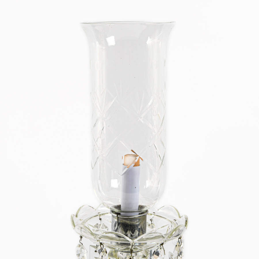 Pair of Crystal Hurricane Table Lamps-4