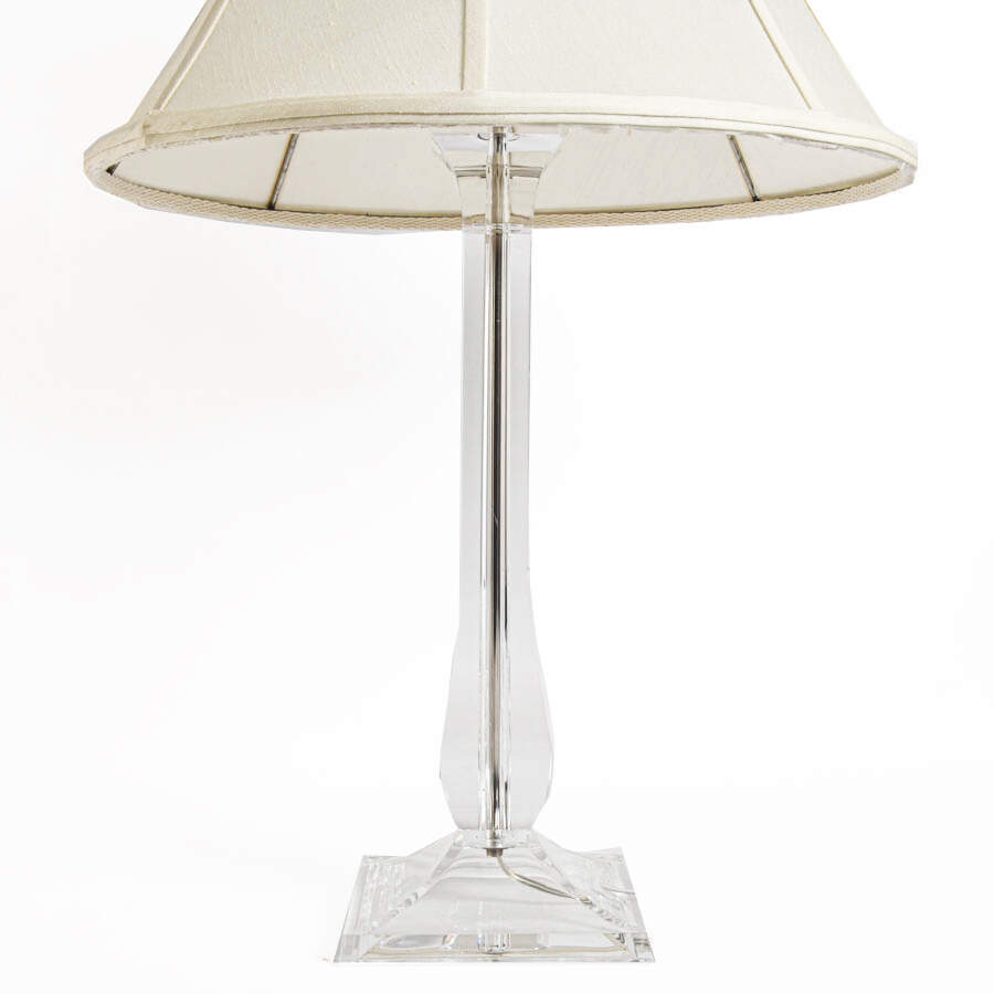 Pair of Mid-Century Modern-Style Lucite Table Lamps-3