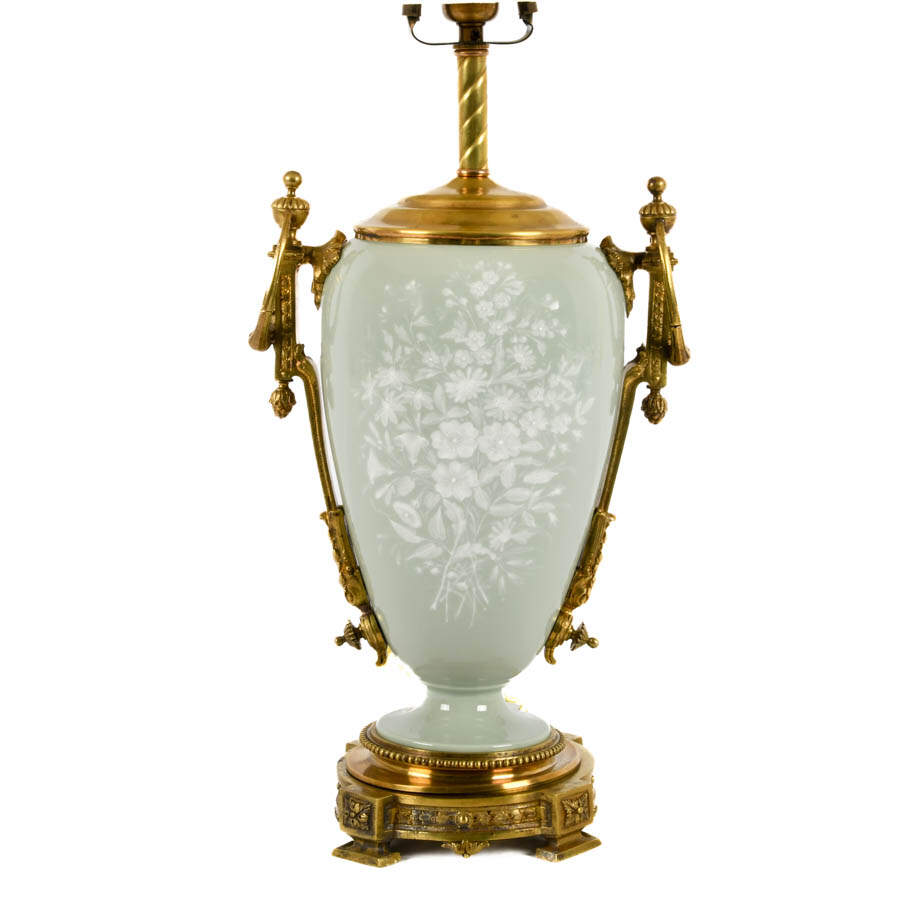 French Pâte-sur-Pâte Table Lamp-2