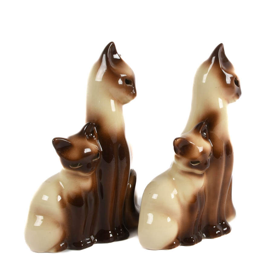 Pair of Mid-Century Modern Kron Siamese Kitten TV Lamps-2