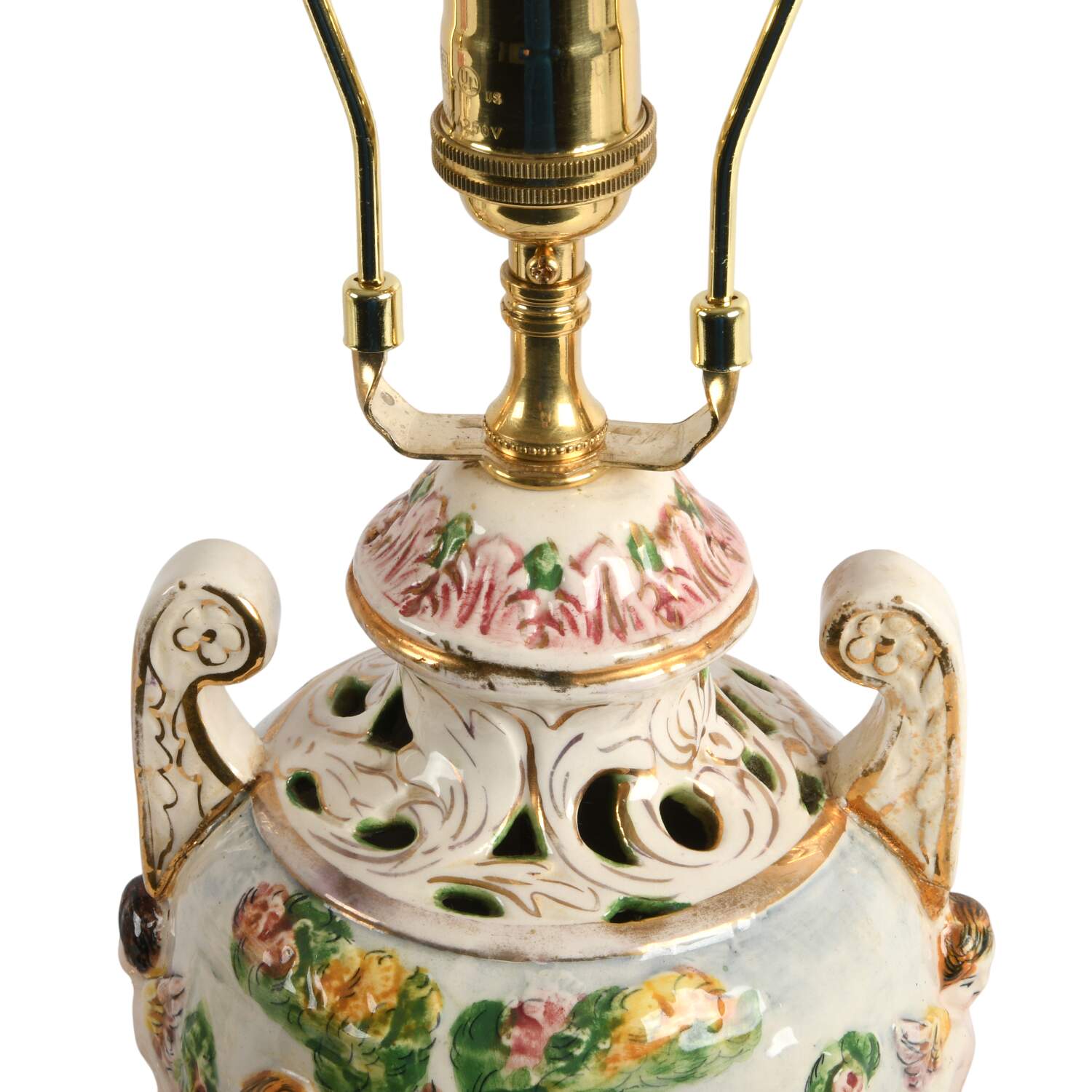 Pair of Porcelain Capodimonte Table Lamps-11