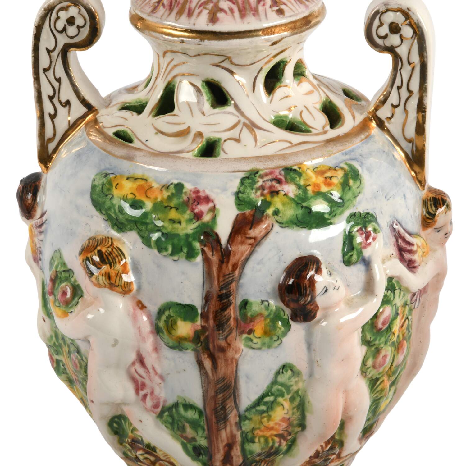 Pair of Porcelain Capodimonte Table Lamps-9