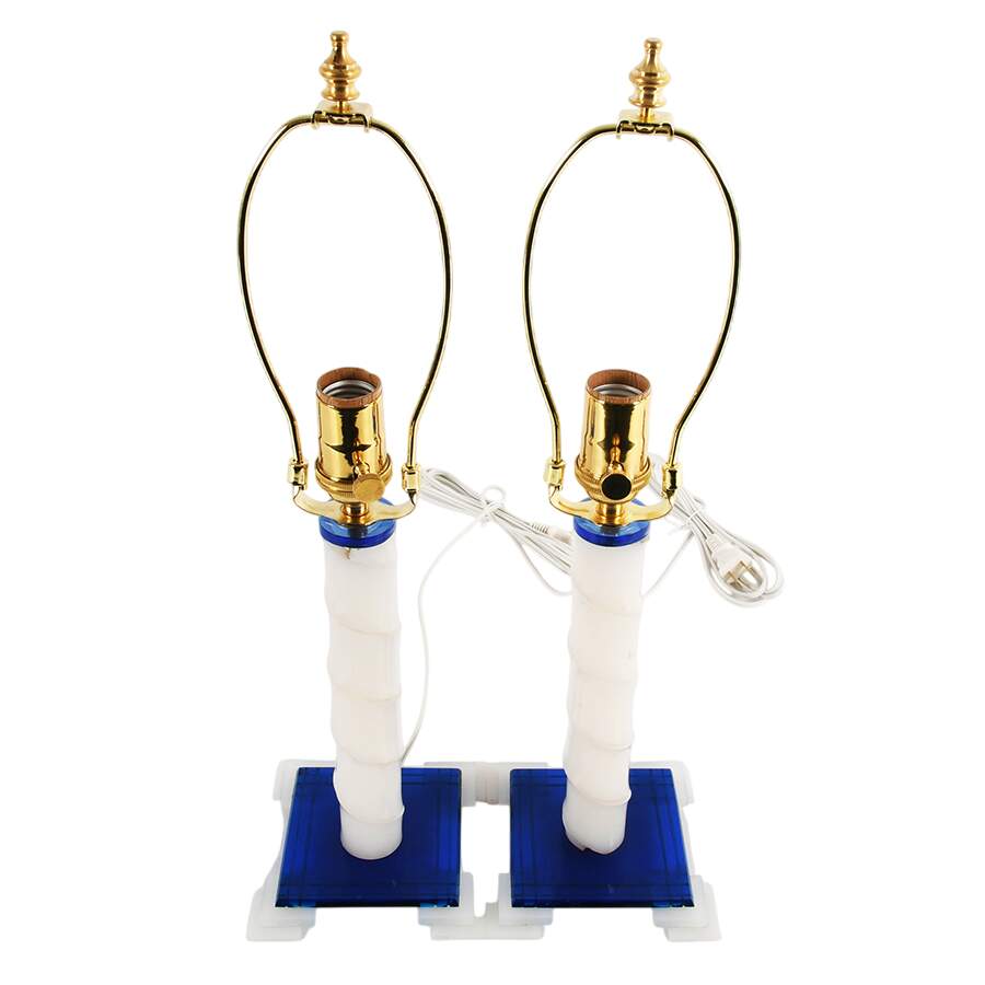 Matched Pair of Art Deco Acrylic Table Lamps-2
