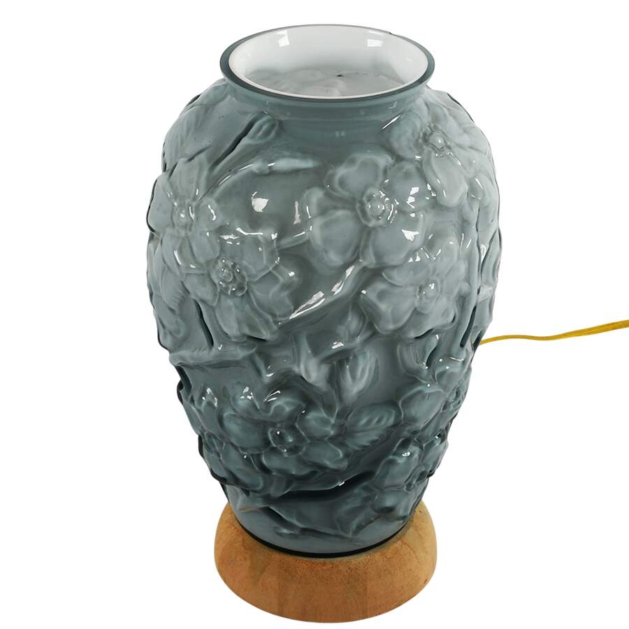 Fenton Converted Art Glass Vase Lamp-2