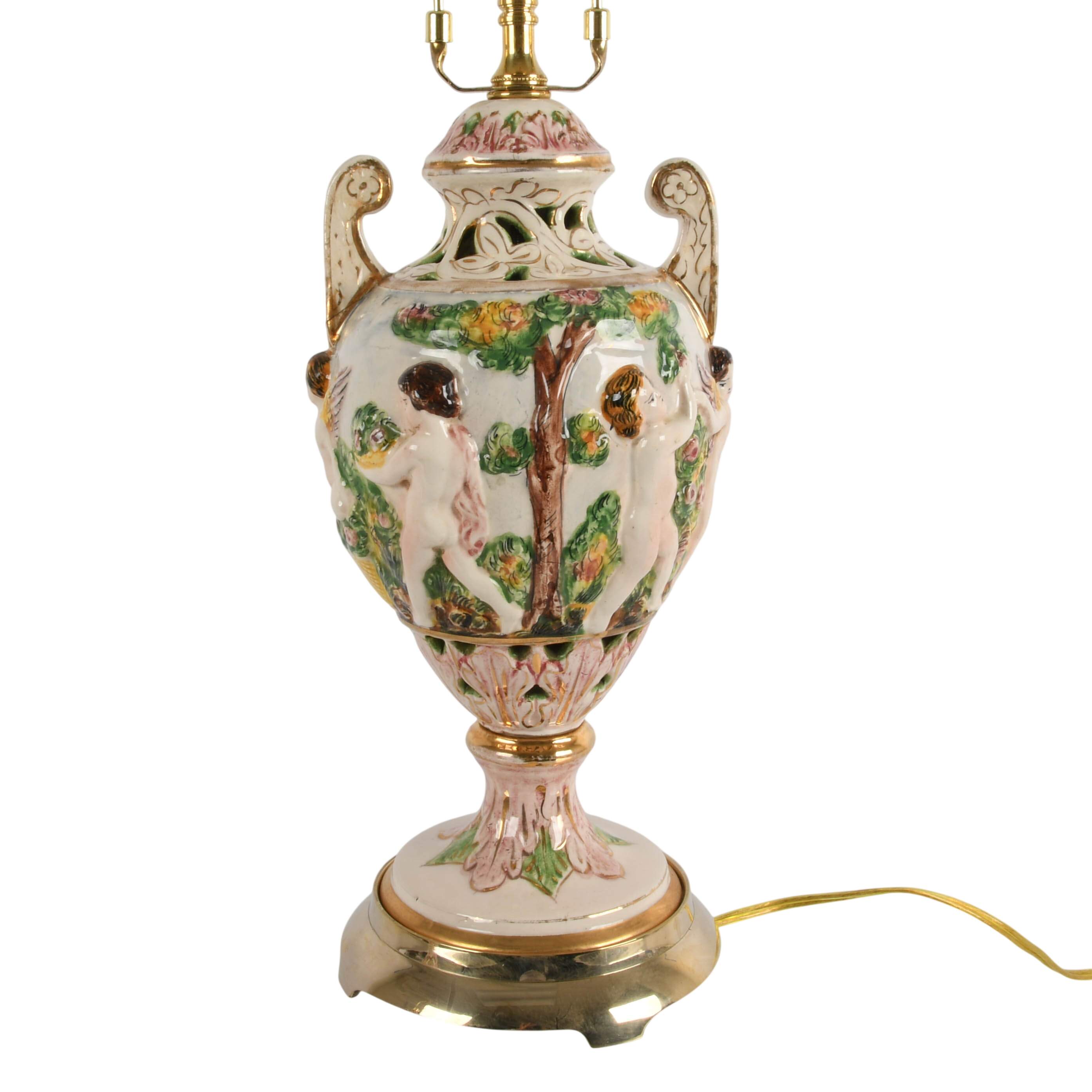 Pair of Porcelain Capodimonte Table Lamps-5