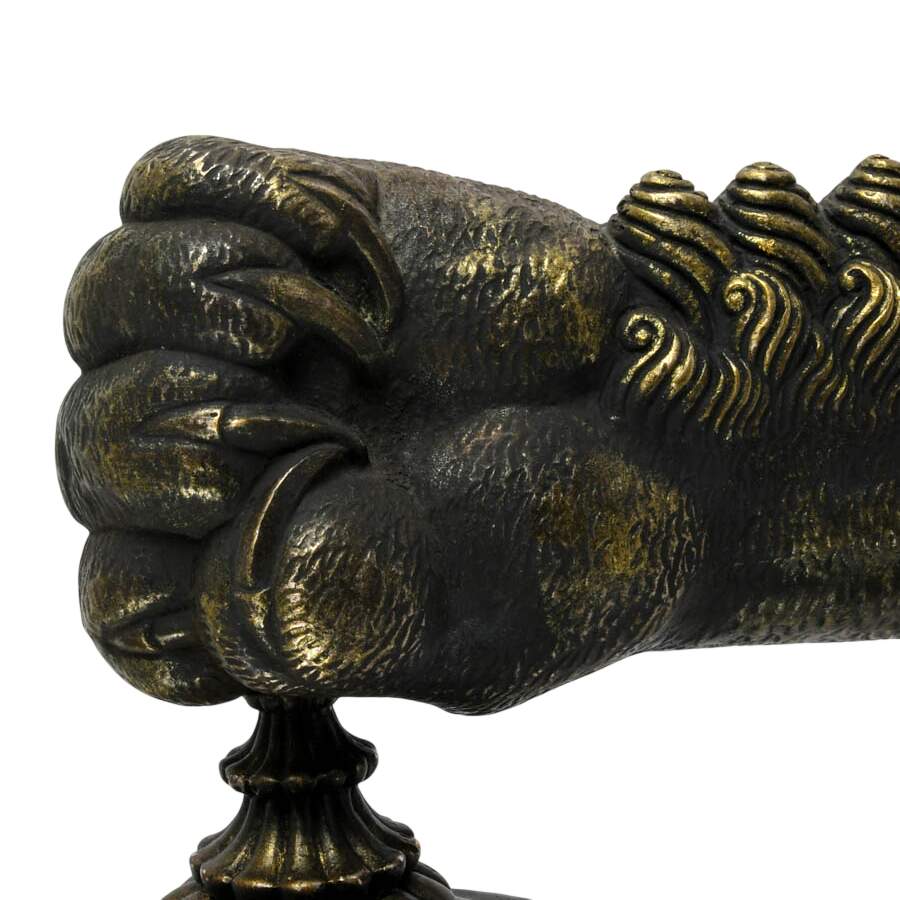 Ornate Cast Iron Figural Hand Form Wall Sconce-4