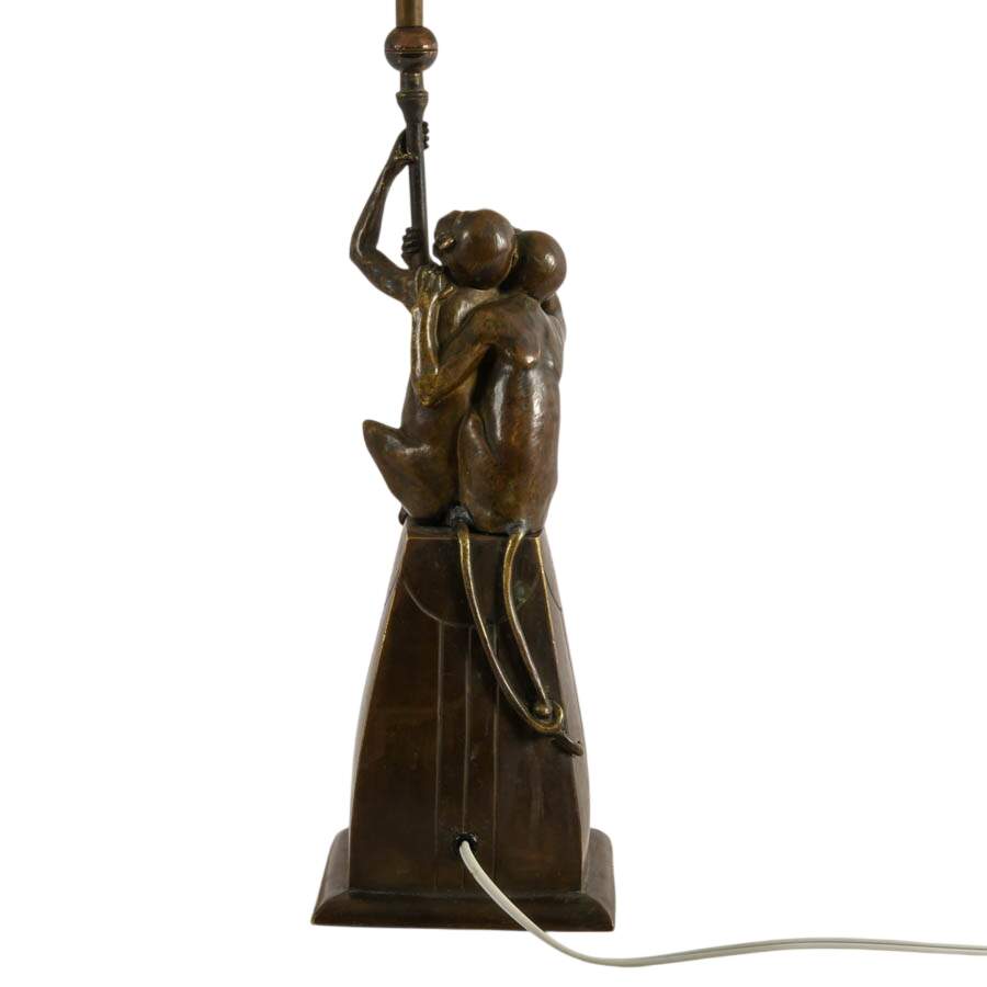 Bronzed Monkey Themed Table Lamp-7