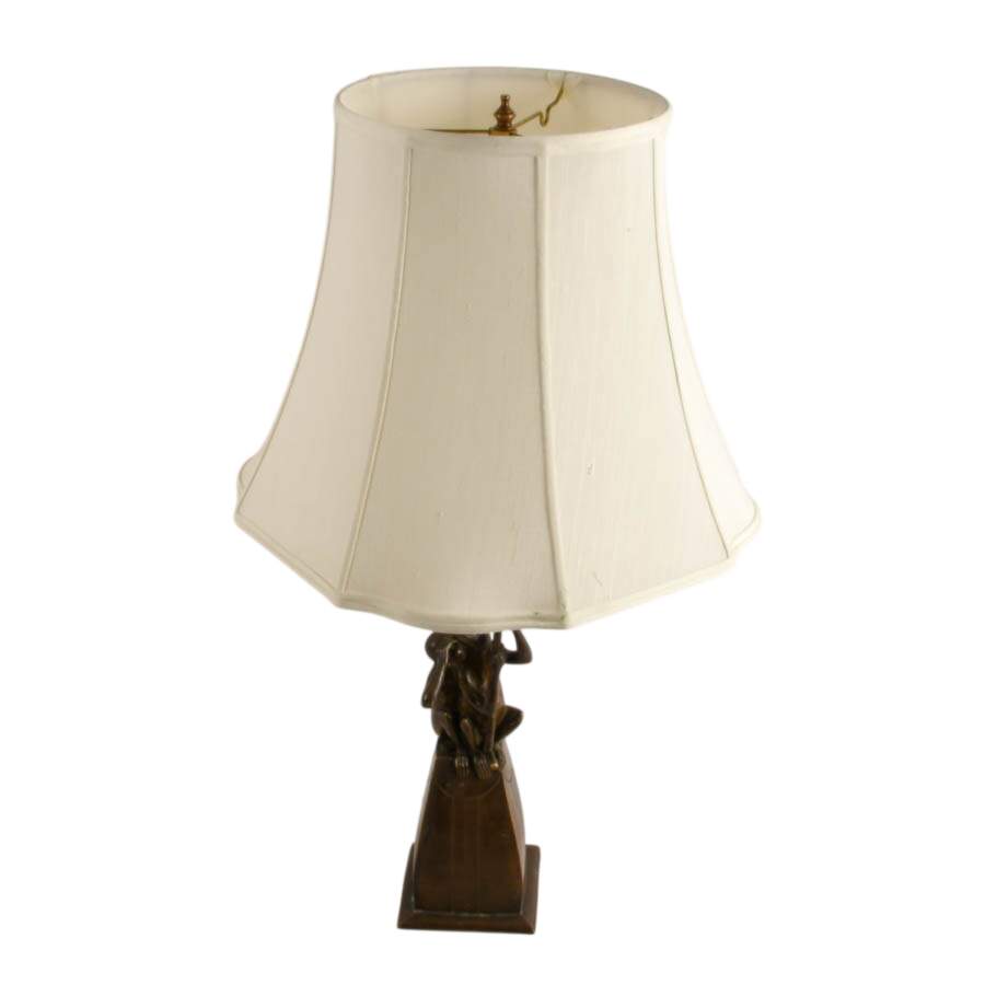 Bronzed Monkey Themed Table Lamp-3