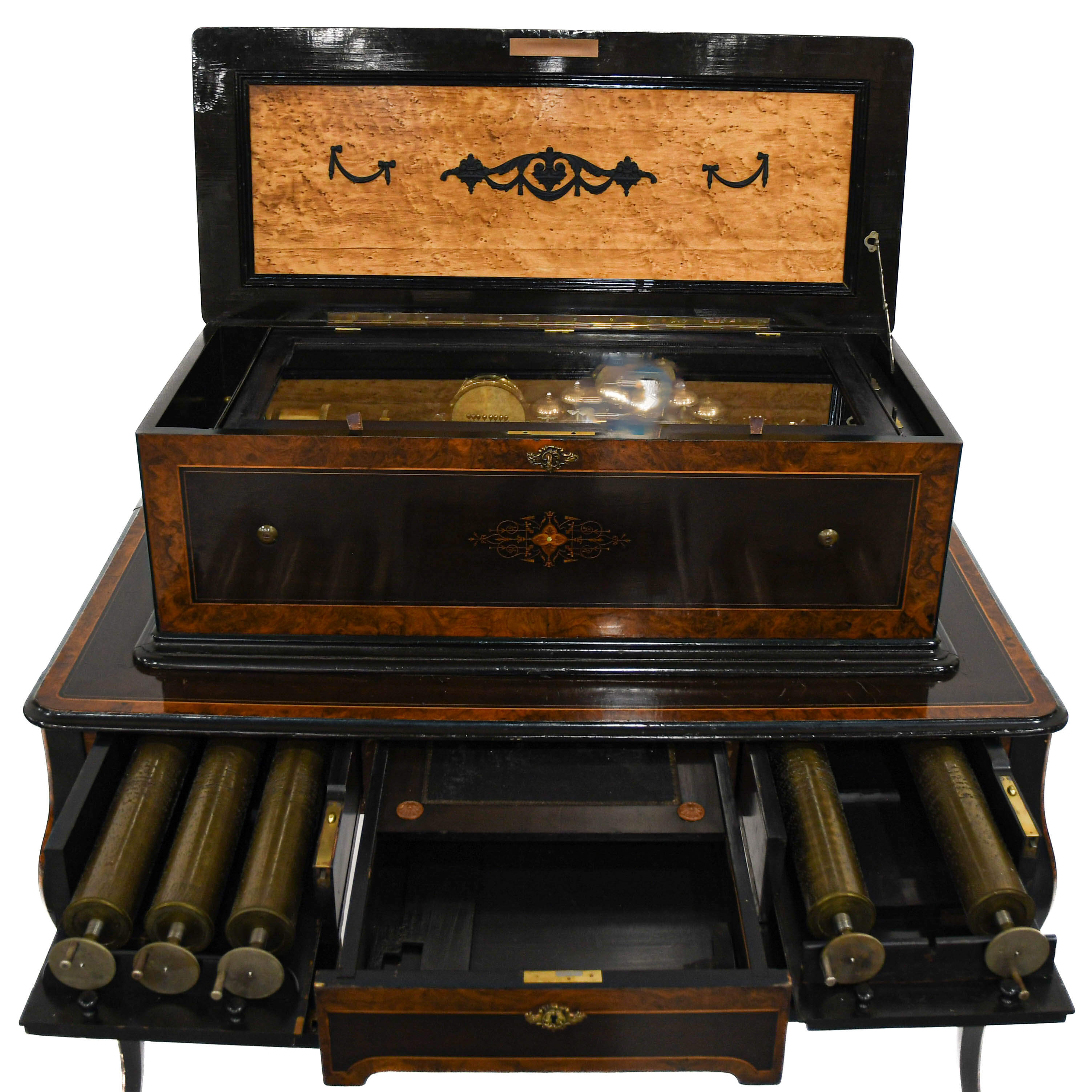 Paillard of St. Croix Swiss Orchestral Interchangeable Cylinder Music Box-3