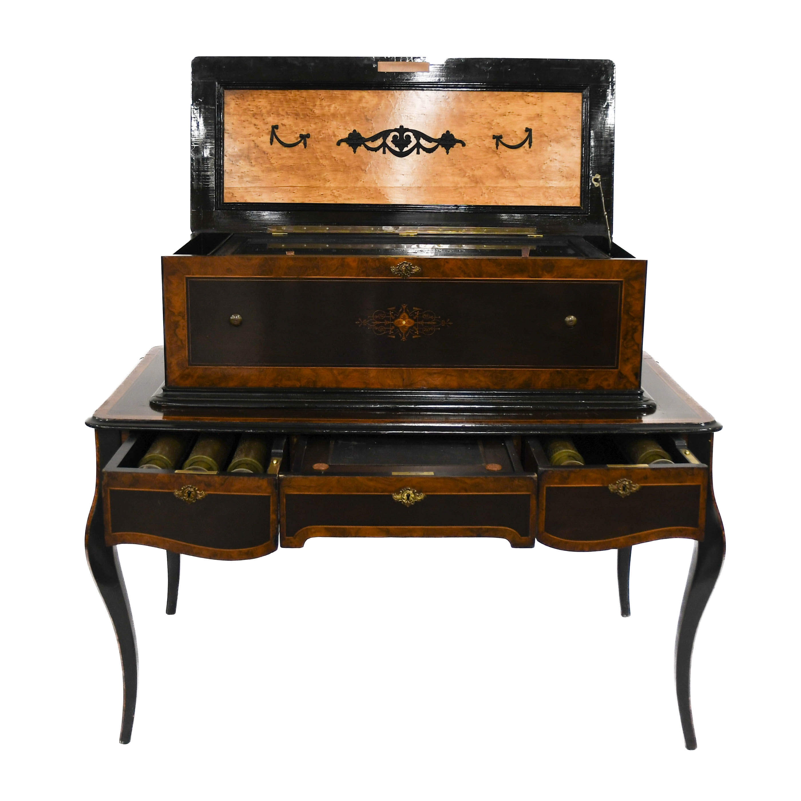 Paillard of St. Croix Swiss Orchestral Interchangeable Cylinder Music Box-2