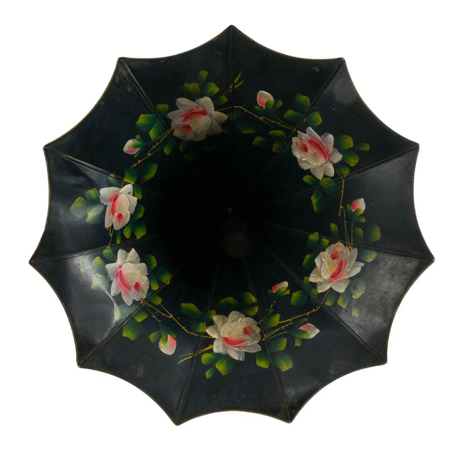 Antique Morning Glory Phonograph Horn by Tea Tray Co.-1