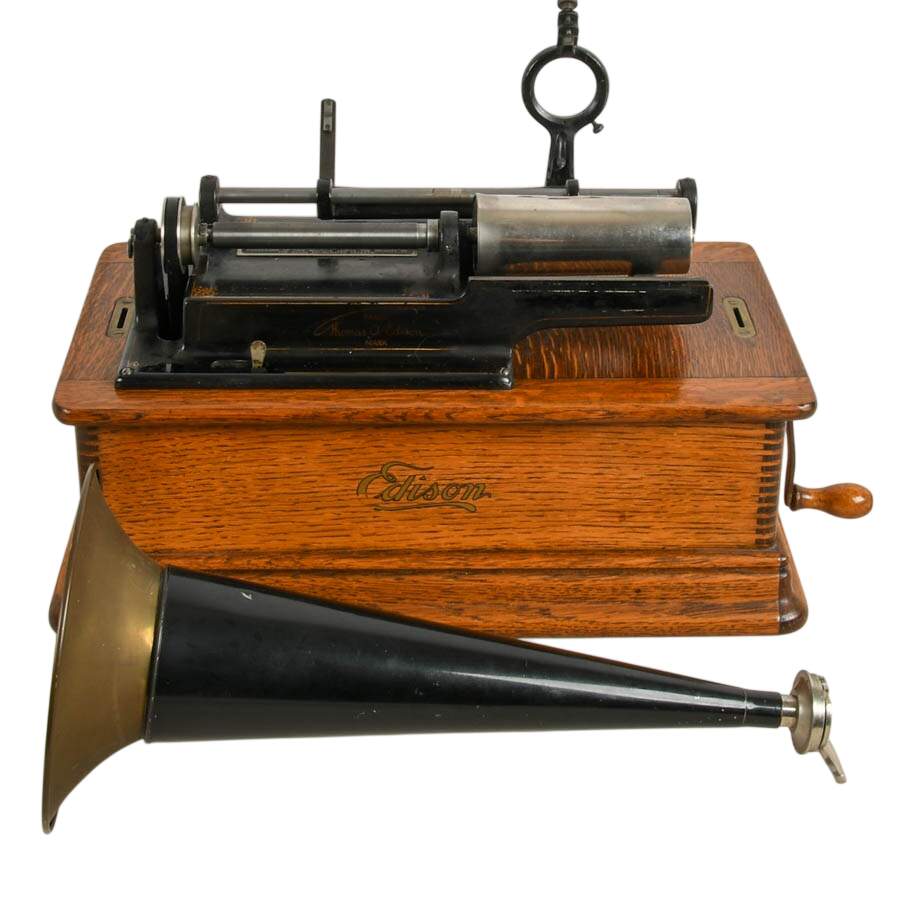 Antique Edison Cylinder Phonograph-5