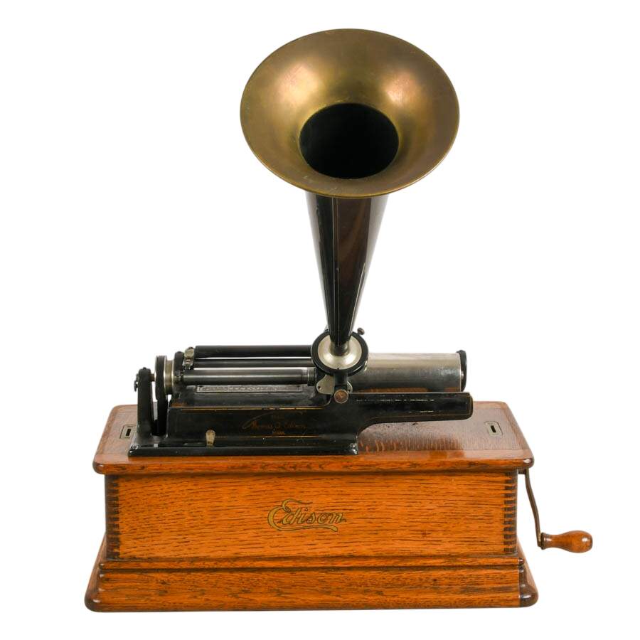Antique Edison Cylinder Phonograph-1