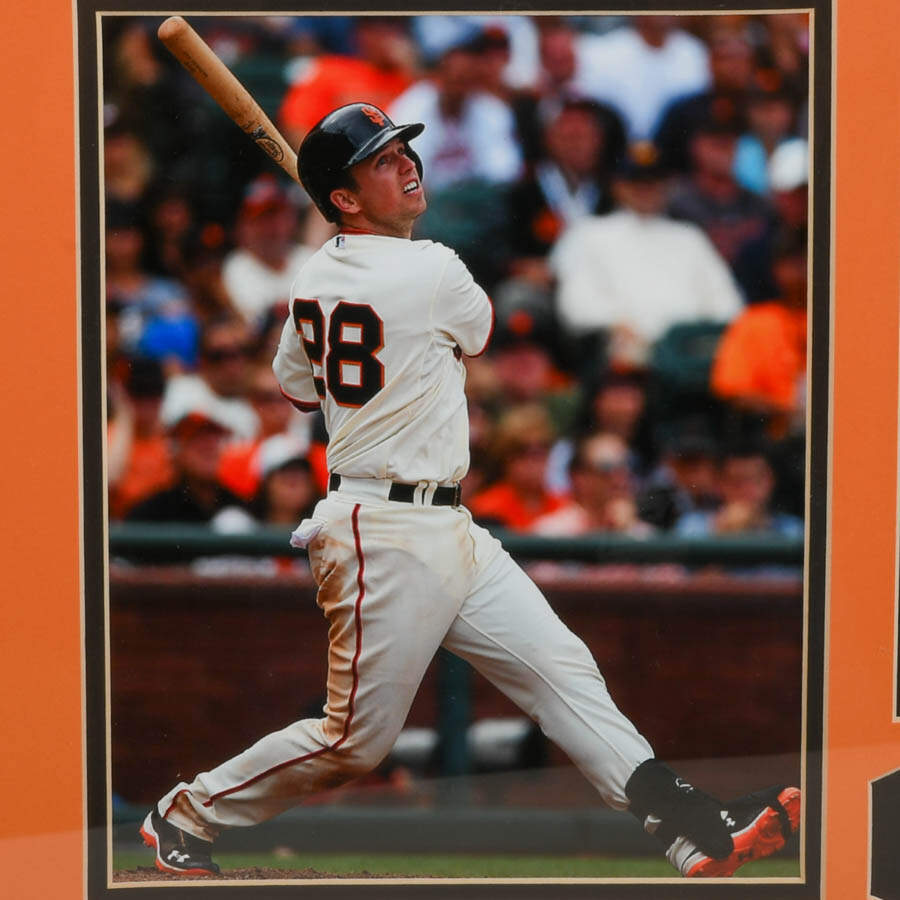 Framed "San Francisco Giants Buster Posey #28" Photos and Signed Jersey-5