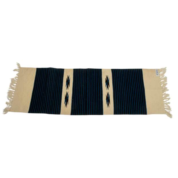 Handwoven Wool Chimayo Navajo Rug-5