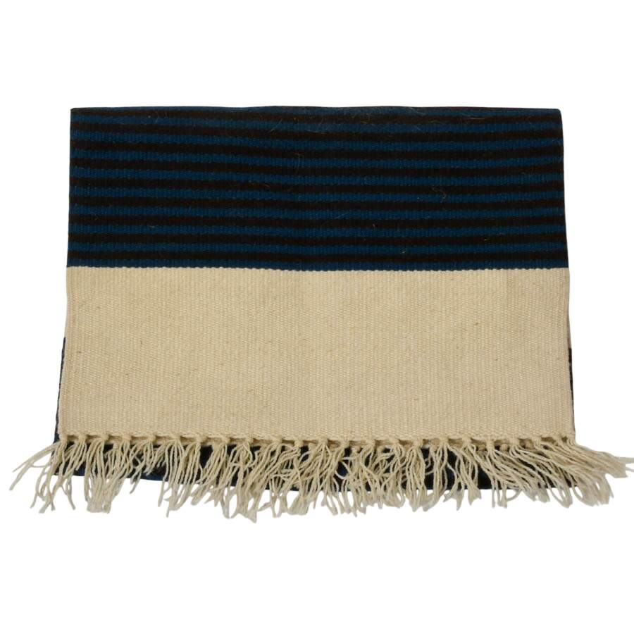 Handwoven Wool Chimayo Navajo Rug-4