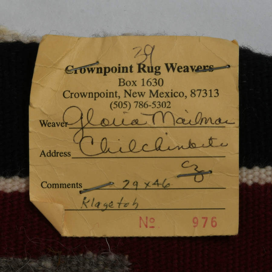 Handwoven by Goria Mailma Wool Klagetoh Navajo Rug-2