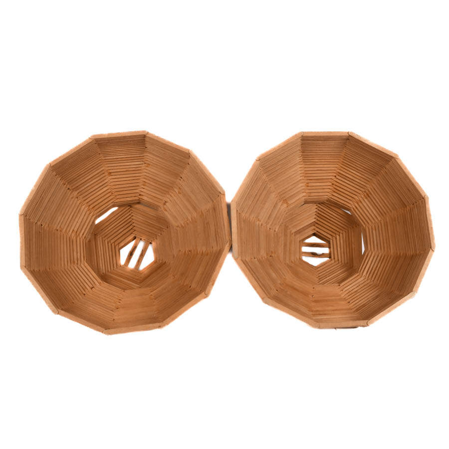 Pair of Tramp Art Popsicle Lamp Shades-6