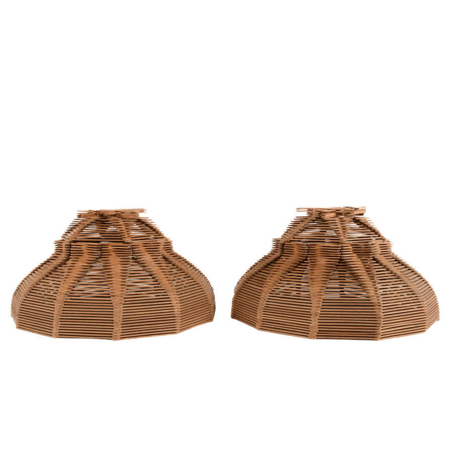 Pair of Tramp Art Popsicle Lamp Shades-3