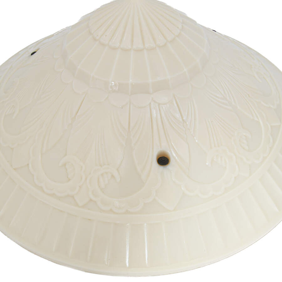 Art Deco Custard Uranium Glass Hanging Ceiling Light-4