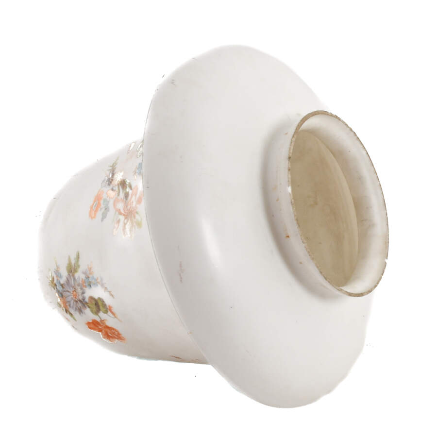 Dresden Flowers Custard Glass Bell Lamp Shade-4