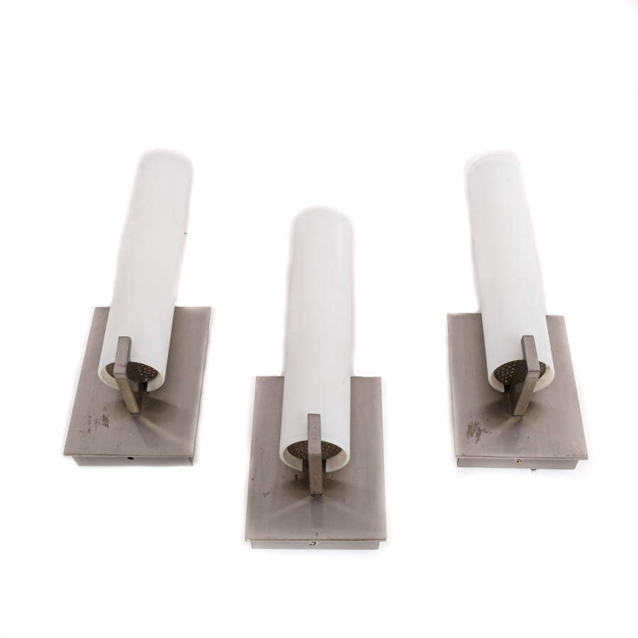 Grouping of Three George Kovacs-Style Tube Wall Sconces-1