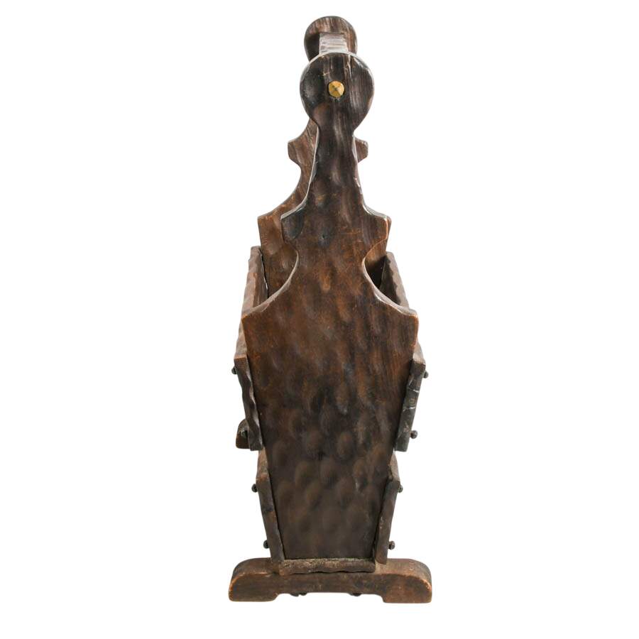 Antique Black Forest Wood Magazine Stand-5