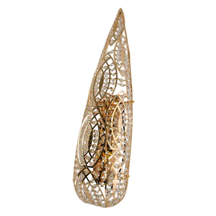 Steel and Crystal Arabesque Wall Lamp from VGnewtrend-4