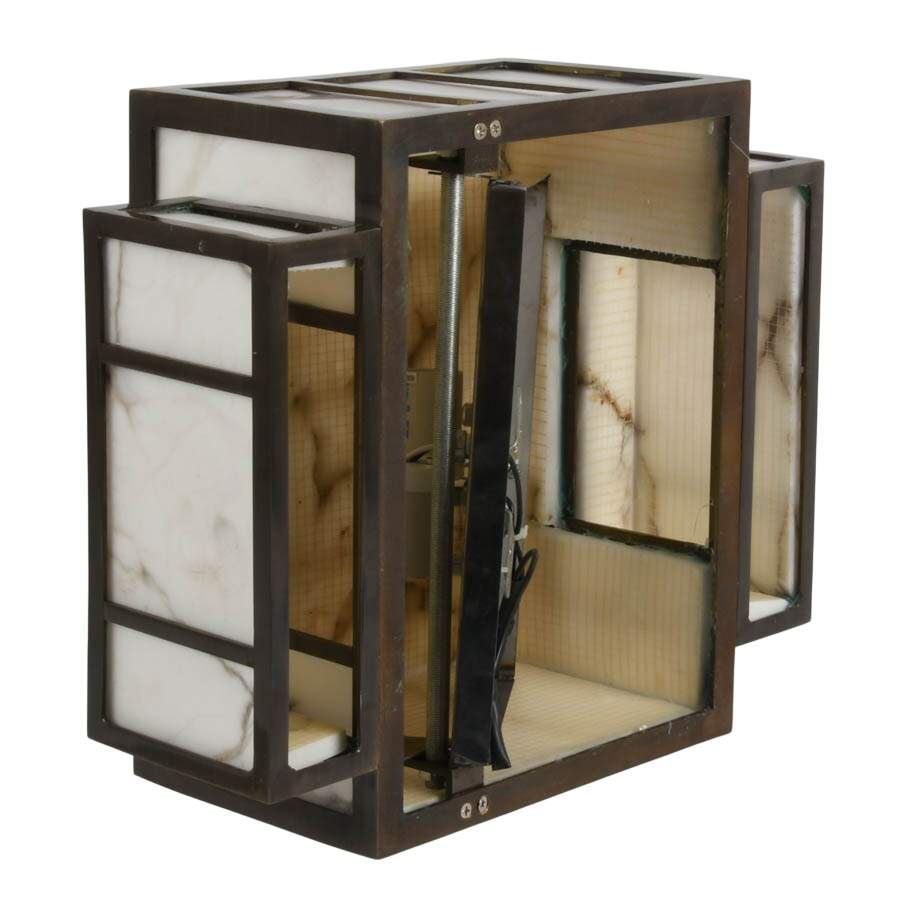 Brass and Alabaster Wall Fixture-3