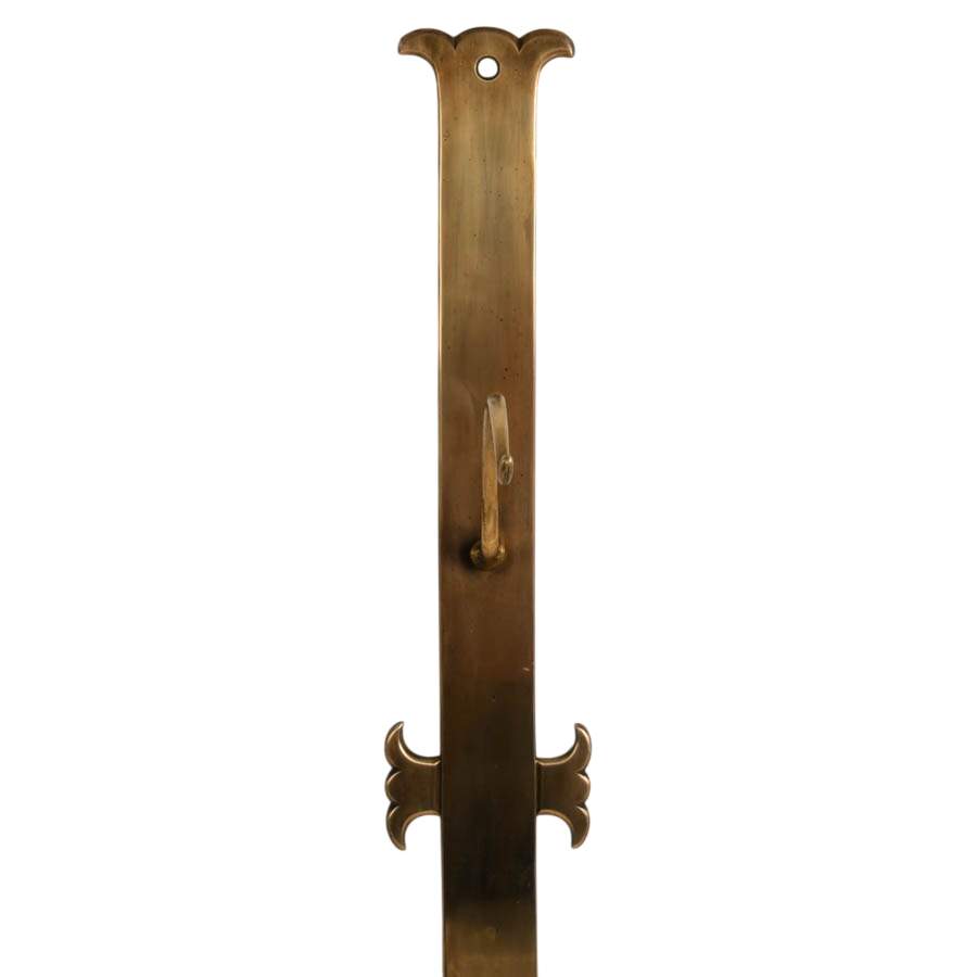 Brass Candle Wall Sconce with Glass Hurricane Shade-7