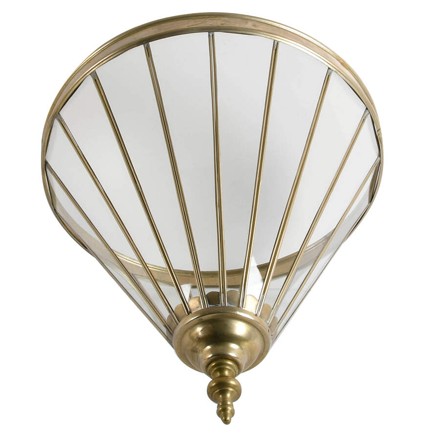Mid-Century Modern Glass and Silver Metal Dome-6