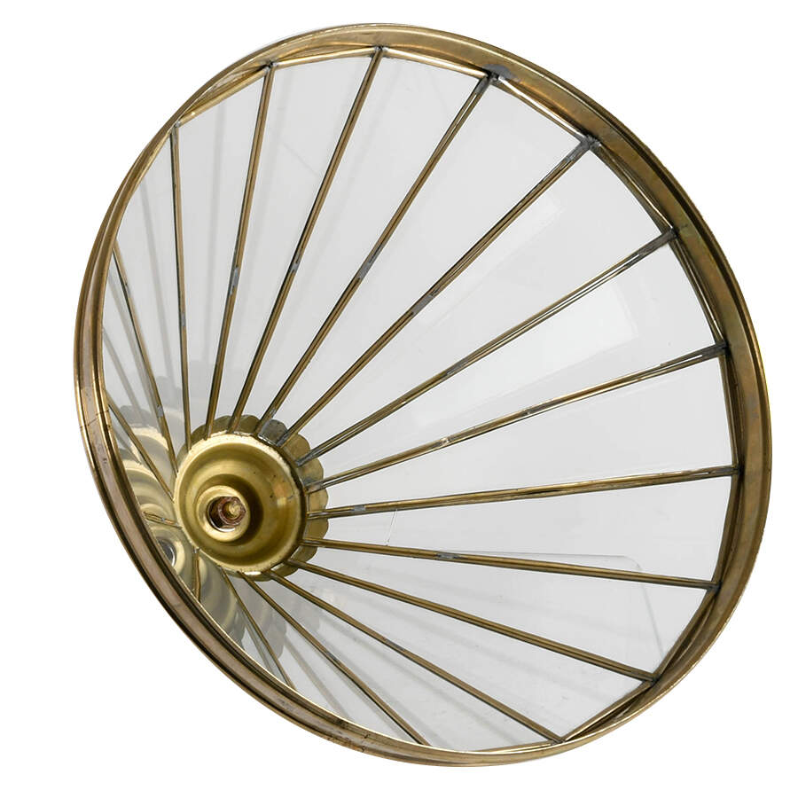 Mid-Century Modern Glass and Silver Metal Dome-5