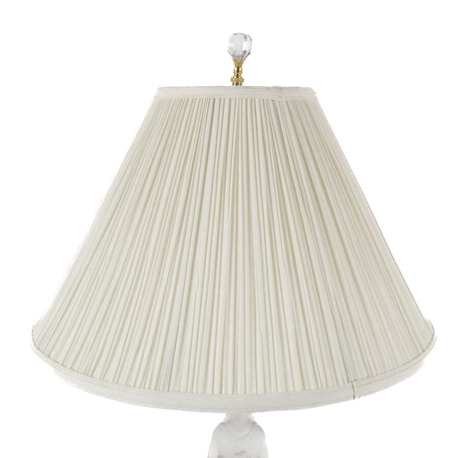 Frosted Crystal Goddess Lamp with Gold Accents-4